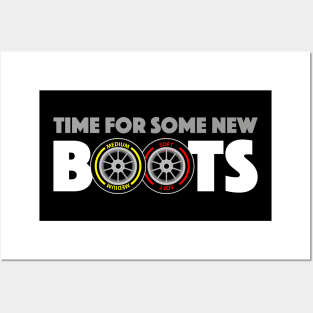 New Boots - White Text Design. Posters and Art